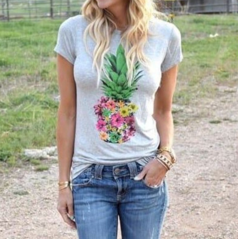 Pineapple Flora Graphic Short Sleeve Tee